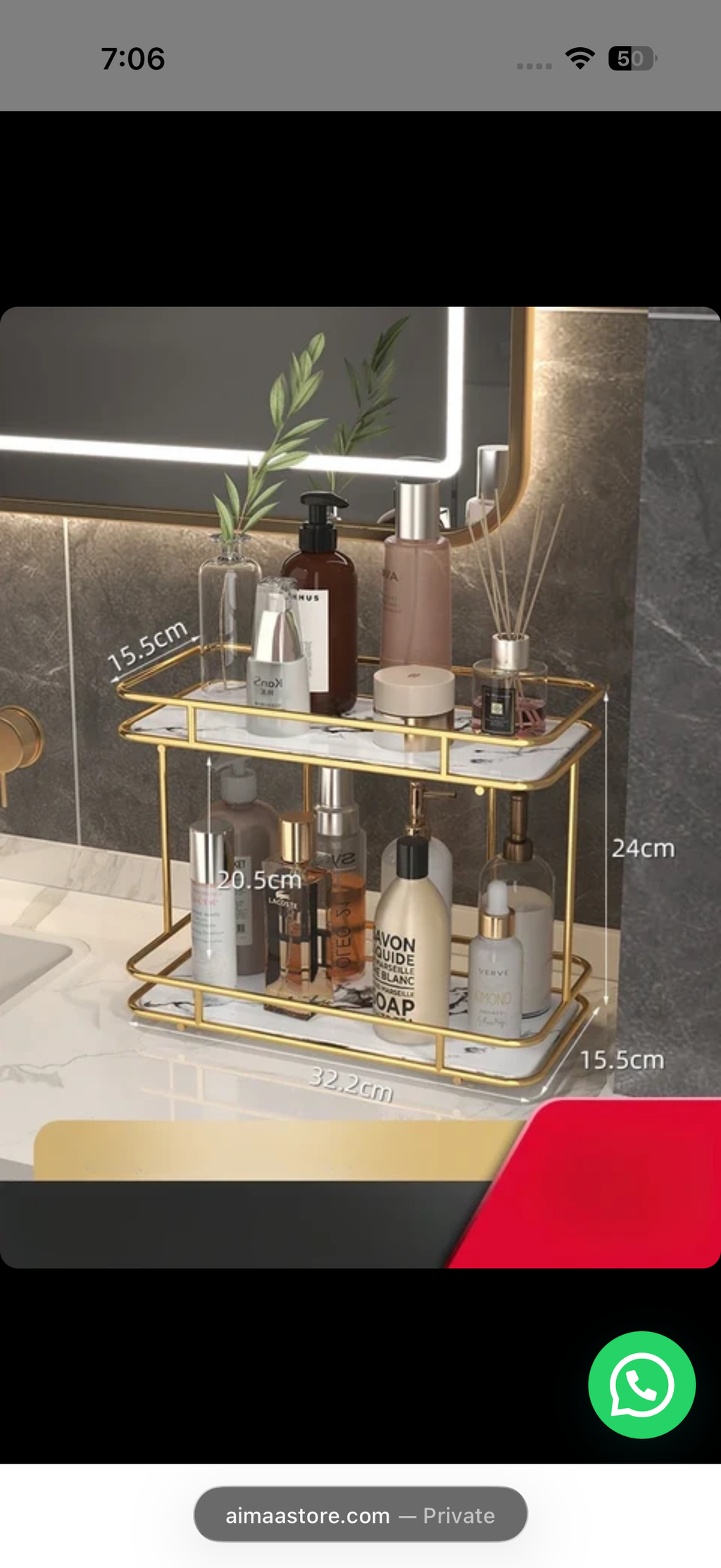 2 Layers Acrylic Design Counter-top Organizer