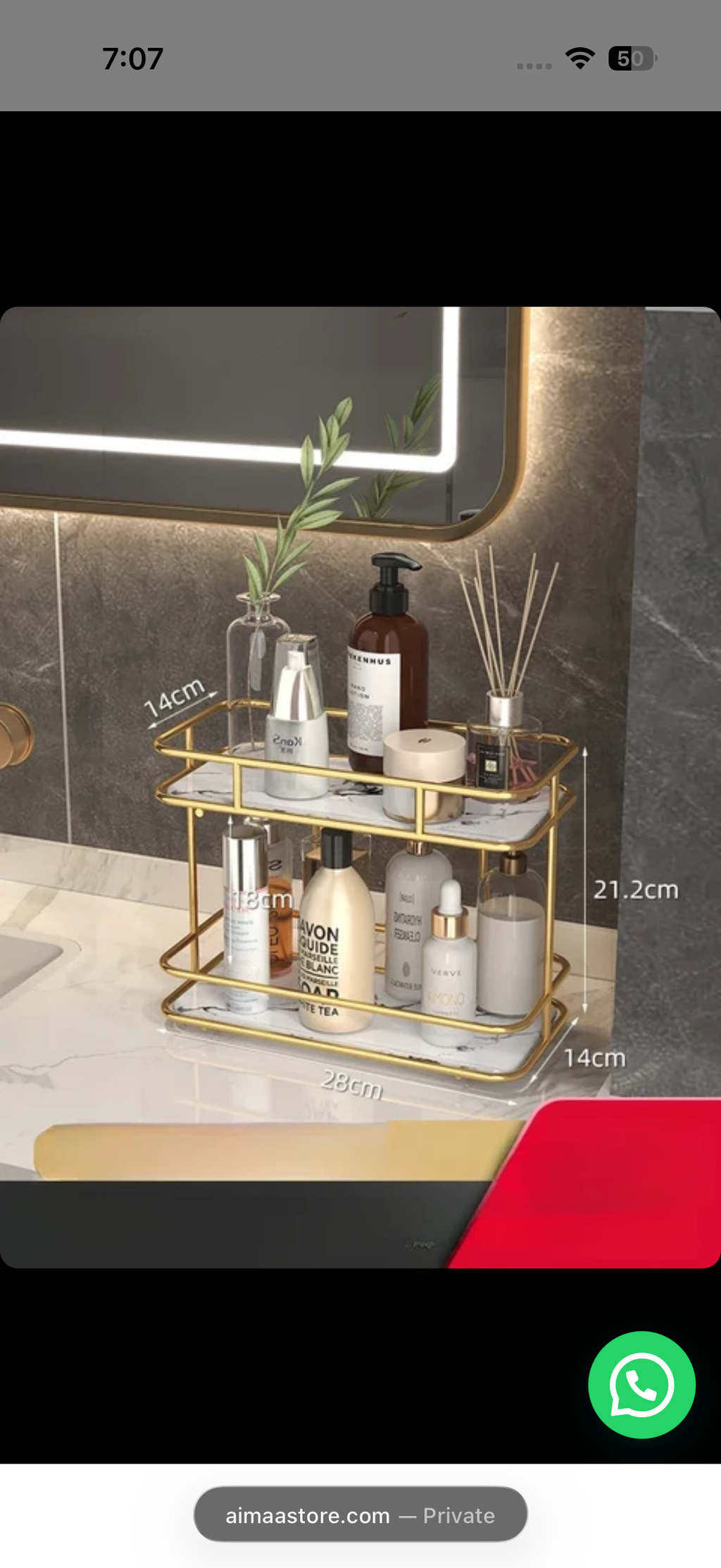 2 Layers Acrylic Design Counter-top Organizer