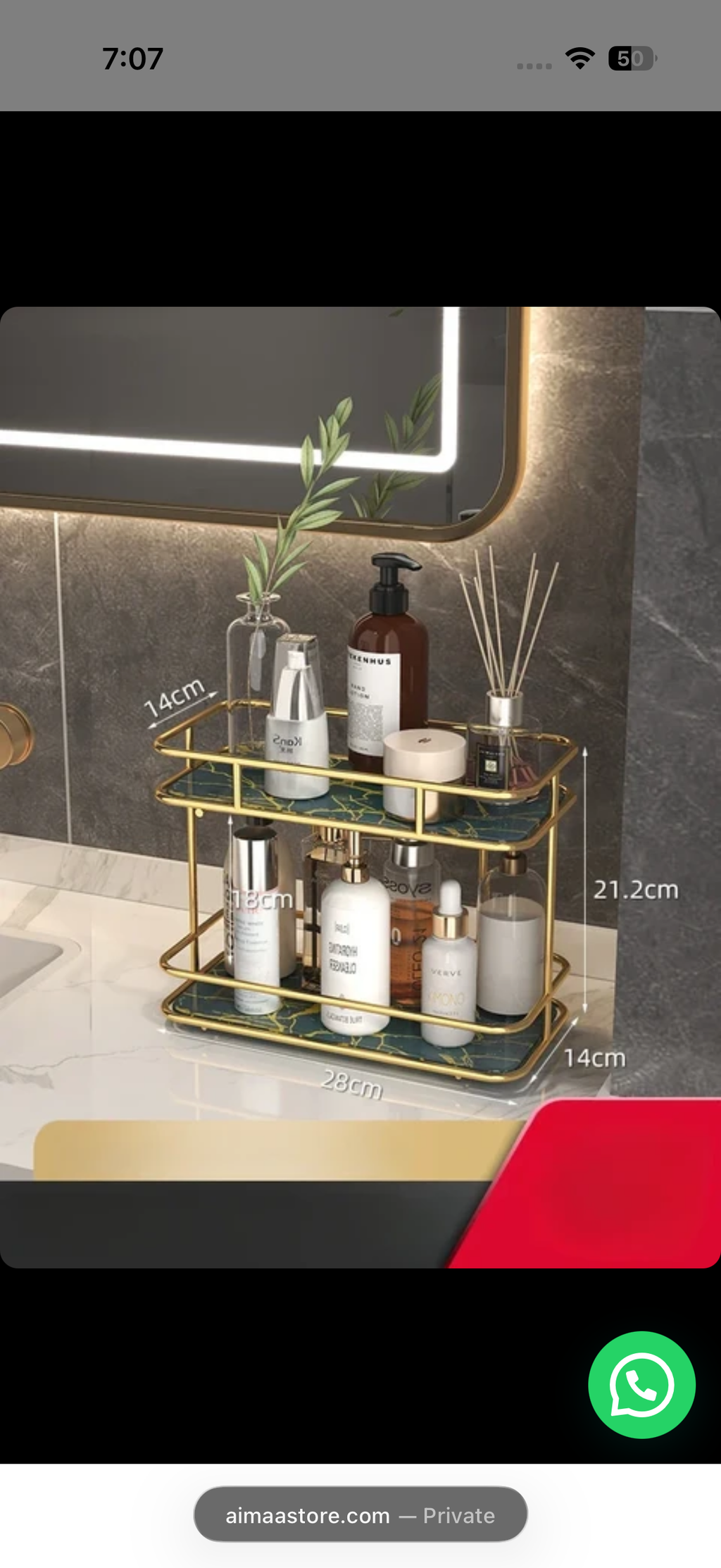 2 Layers Acrylic Design Counter-top Organizer