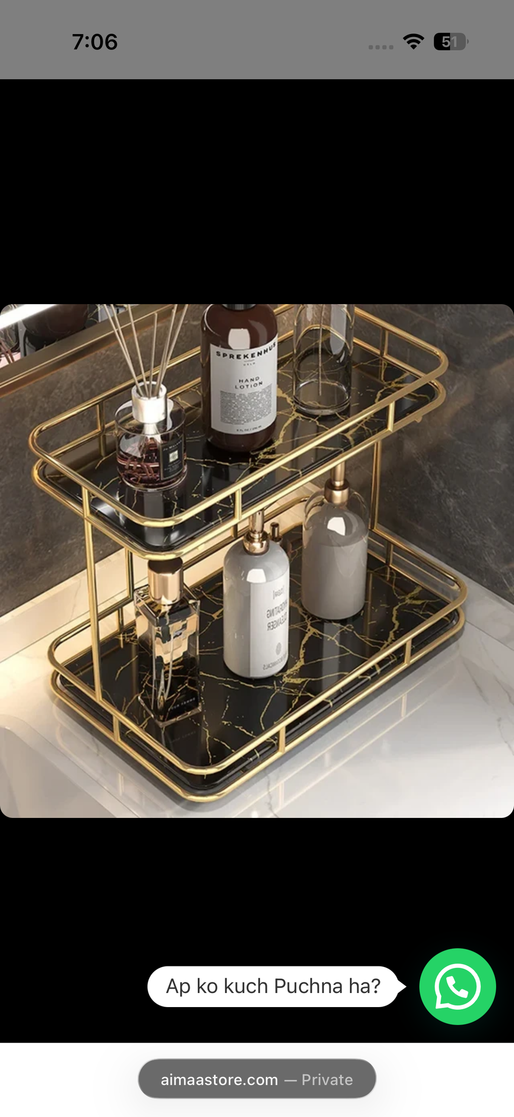 2 Layers Acrylic Design Counter-top Organizer