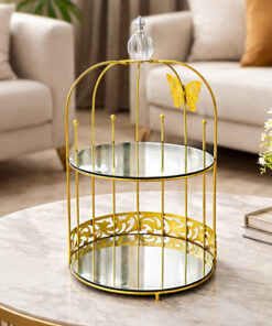 Premium Butterfly Design Gold Makeup Organizer