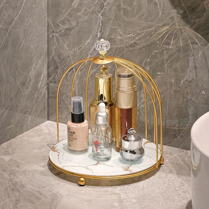 Single Cage Cosmetics Makeup Organizer – Compact Vanity Storage Basket for Beauty Essentials