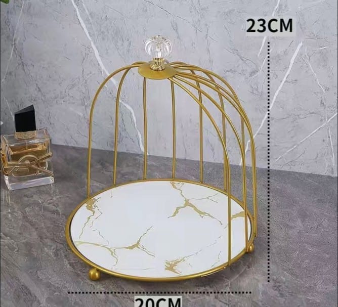 Single Cage Cosmetics Makeup Organizer – Compact Vanity Storage Basket for Beauty Essentials
