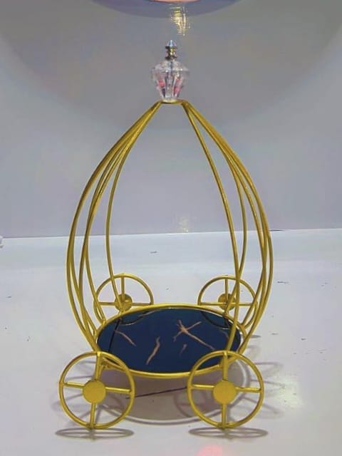 Gold Metal Hamper Basket Shape.