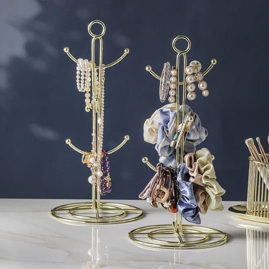 Iron Jewelry & Bracelets Stand – Elegant Metal Organizer for Bangles, Watches & Accessories