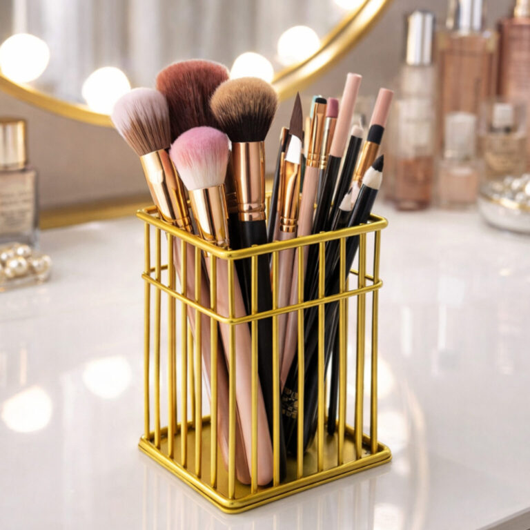 Cosmetics Brushes Holder for Makeup & Pens – Multi-Purpose Organizer Cup for Vanity & Desk